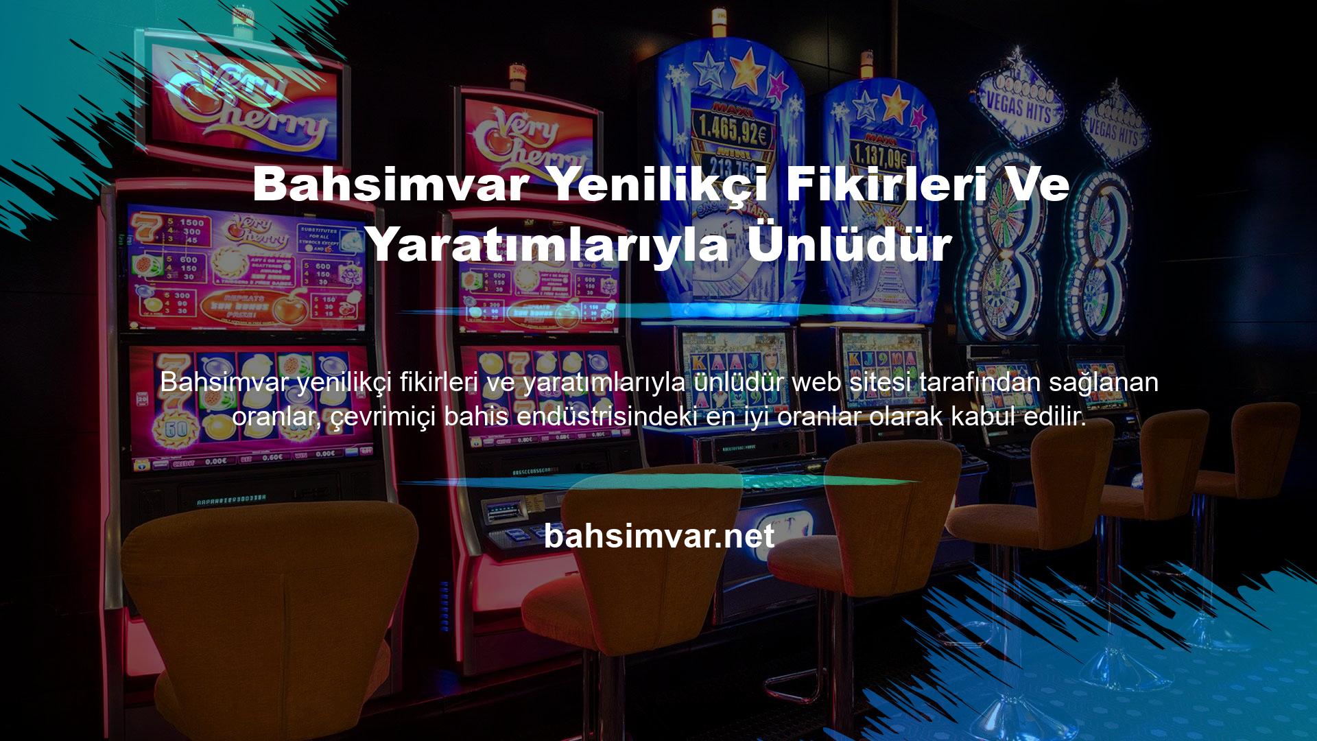 Siteye Bahsimvar giriş adresiyle giriş yapan casino severler, benzersiz ve başka hiçbir bahis platformuna alışılmadık bahis oranlarıyla karşılaşacaklardır